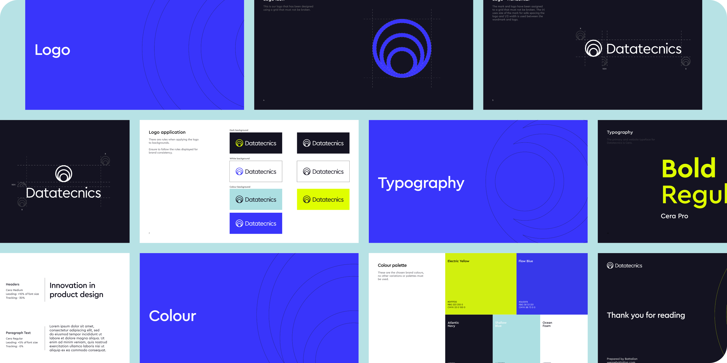 AI & IoT branding for tech startups. Brand guidelines. "Logo" "Typography" "Colour"